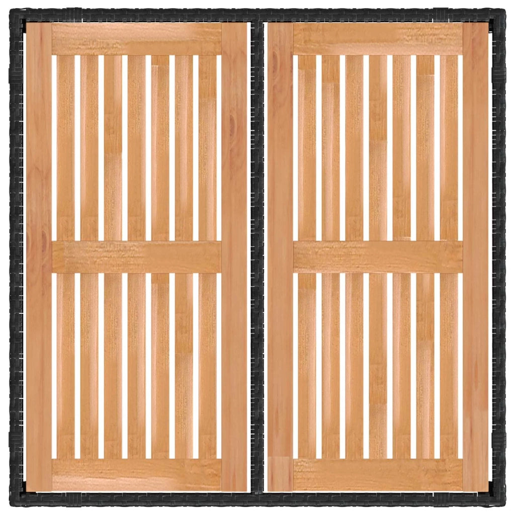 Set da pranzo per esterni 5 pz Nero e Bianco Crema 3422265