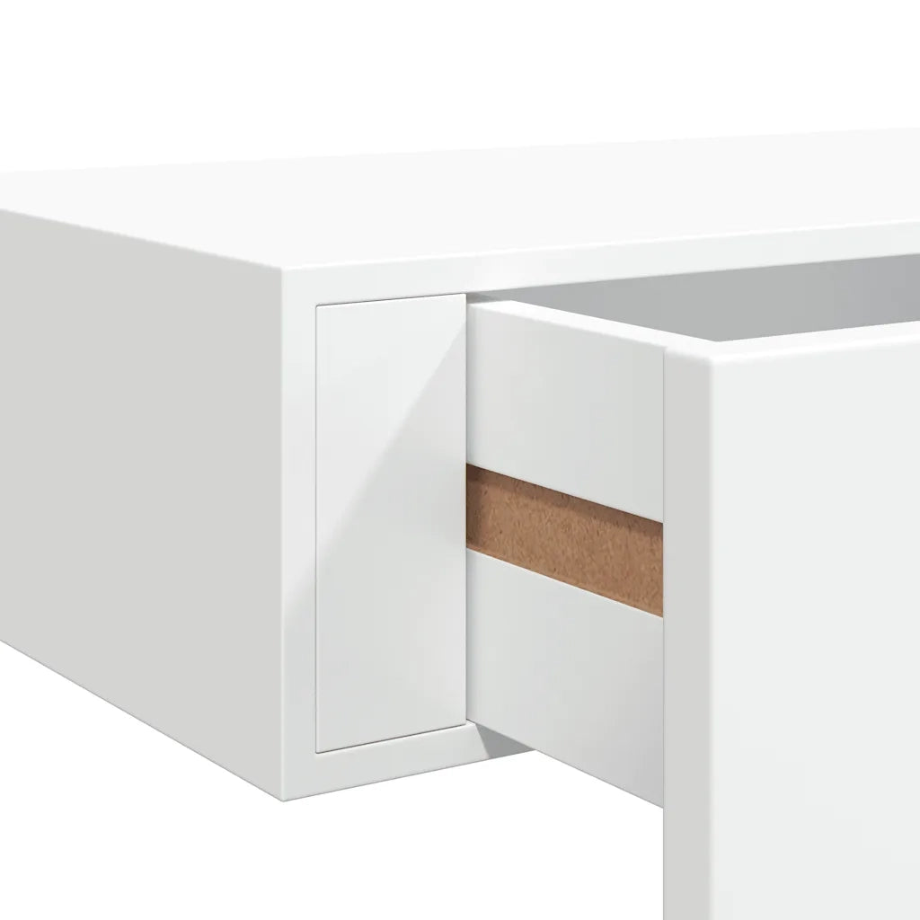 Scaffale con Cassetti da Parete Bianco 60x23,5x10 cm in MDF 330255