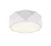 Plafoniera con tagli laser, metallo, bianco, D 40 cm, Zandor