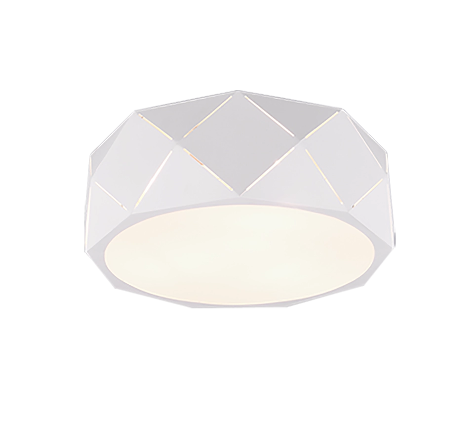 Plafoniera con tagli laser, metallo, bianco, D 40 cm, Zandor