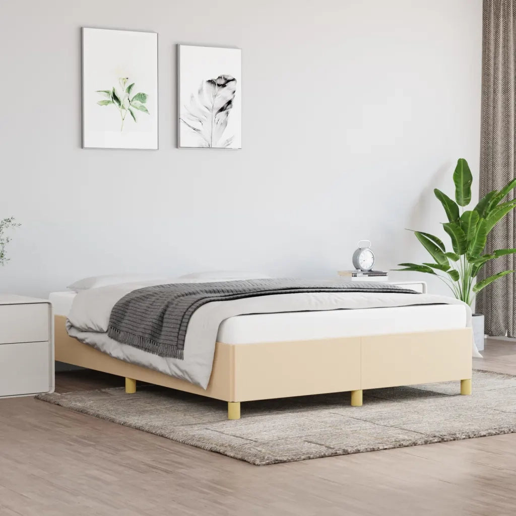 Giroletto senza Materasso Crema 140x190 cm in Tessuto 347162