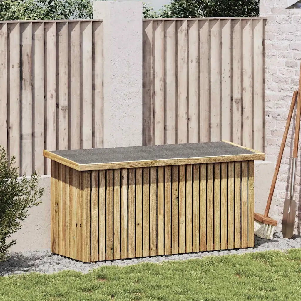 Scatola di Stoccaggio per Giardino Naturale 119 x 44 x 58 cm