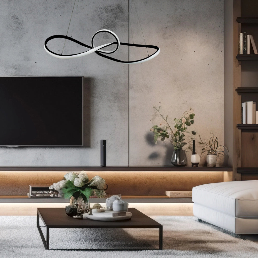 Lampada a sospensione moderna LED Marco nera 42W 4000K Milagro