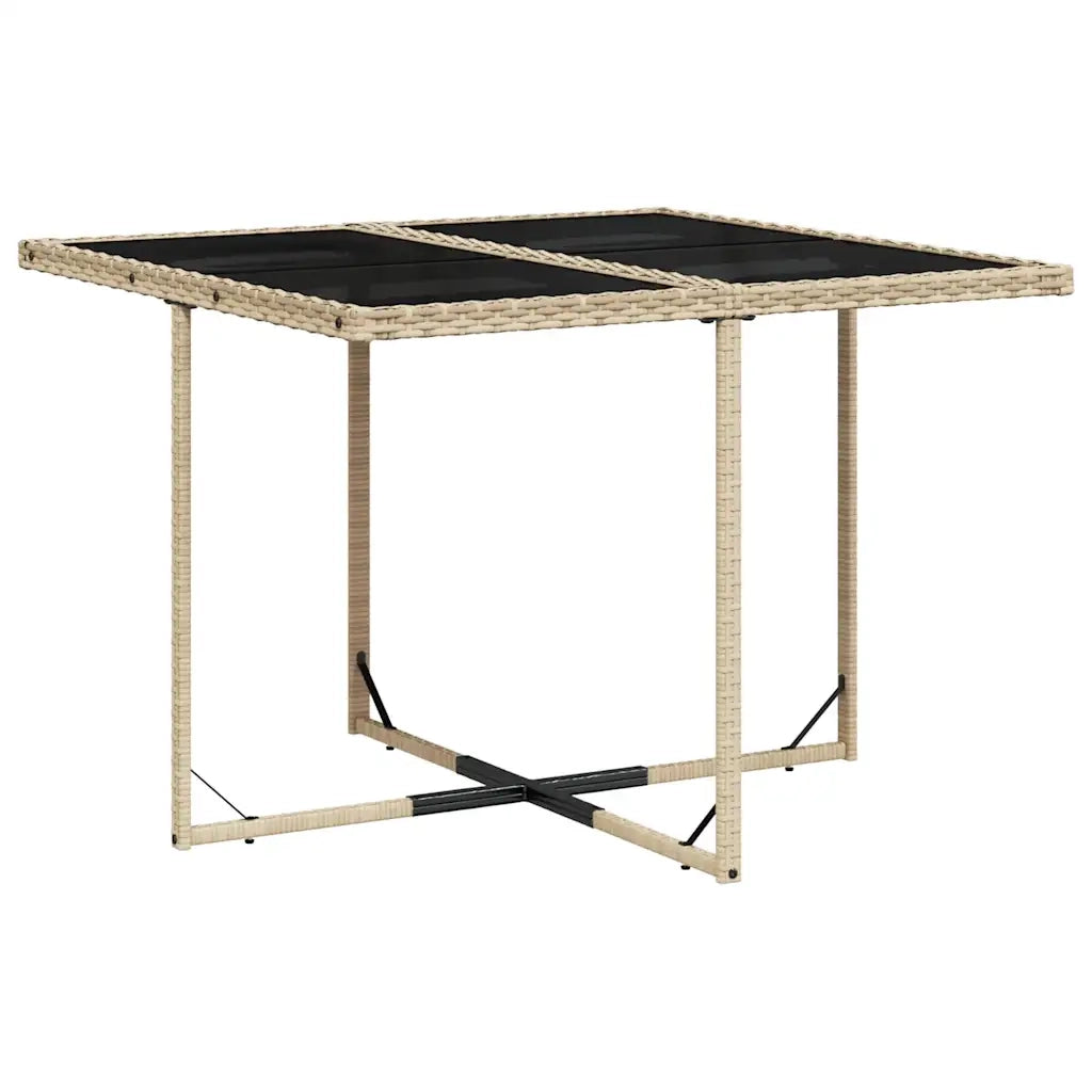 Set Pranzo da Giardino 9 pz con Cuscini Beige Misto Polyrattan 3278087