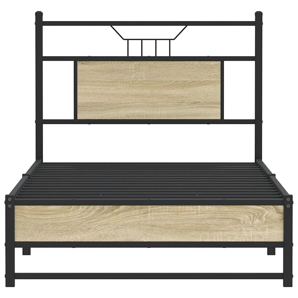 Giroletto senza Materasso-Struttura Letto Rovere Sonoma 75x190 cm in Truciolato 892558