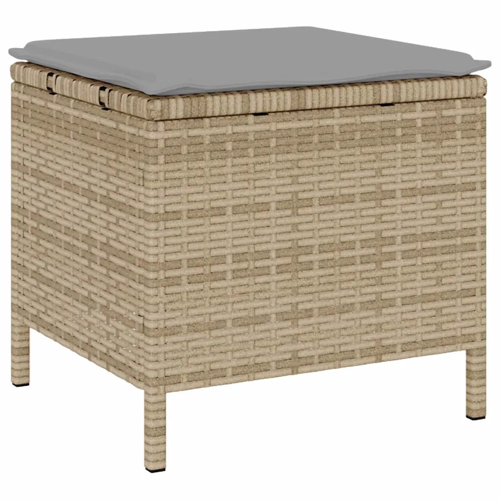 Set da Pranzo per Giardino Beige polyrattan 42007924
