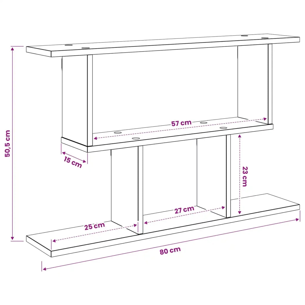 Scaffale da parete Bianco 80 x 15 x 50,5 cm 8012284