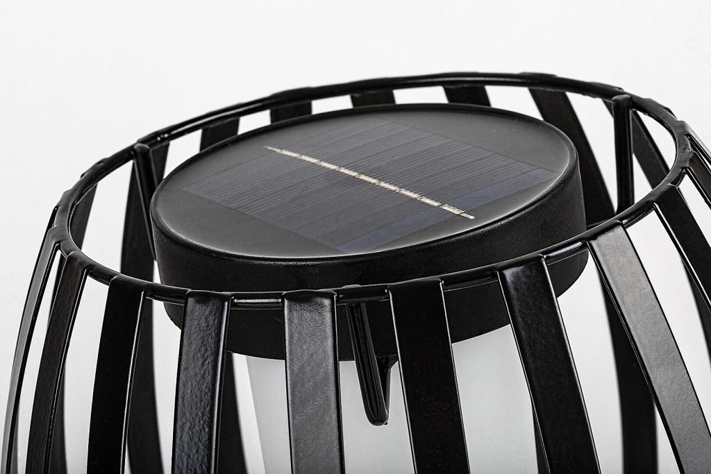 Lampada tavolo solare esterna industrial nera IP44 Savoca Rabalux