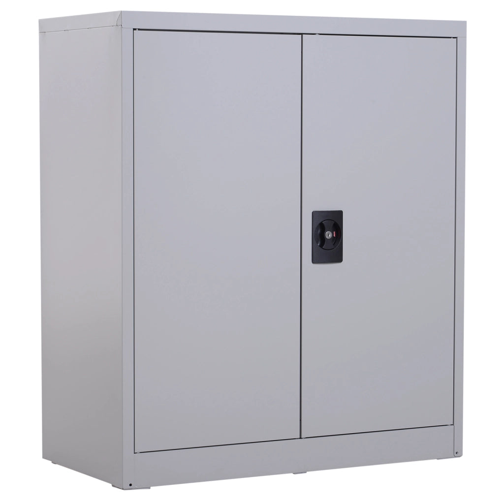 Armadio Metallico con 2 Ante e Serratura ¨C Xylo ¨C Grigio 80x40x92,5cm