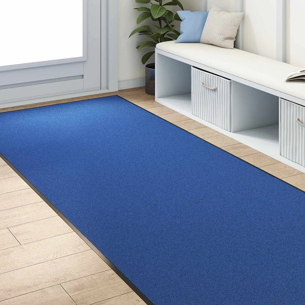 Tappetino Blu e Nero 120 x 250 cm 100% Poliammide 4100737