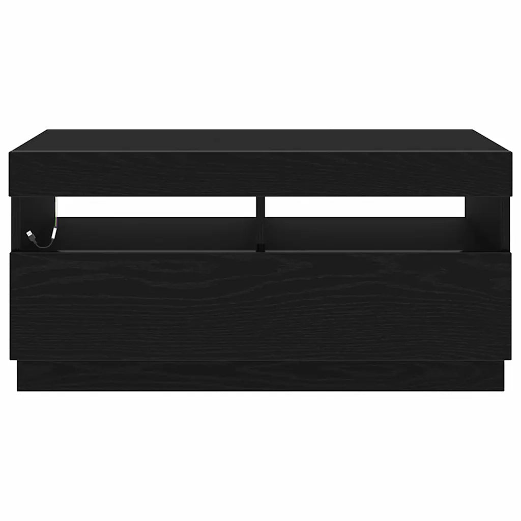 Mobile TV | Armadietto TV | Mobile Porta TV Rovere Nero 80 x 35 x 40 cm Legno multistrato