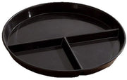Bordi ceramici in nero con contenitori per adulti, 2 pezzi di piatti in porcellana con controllo delle porzioni, tavolo da servizio profondo con 3 contenitori, riciclabile, adatto per forno a microonde e lavastoviglie.