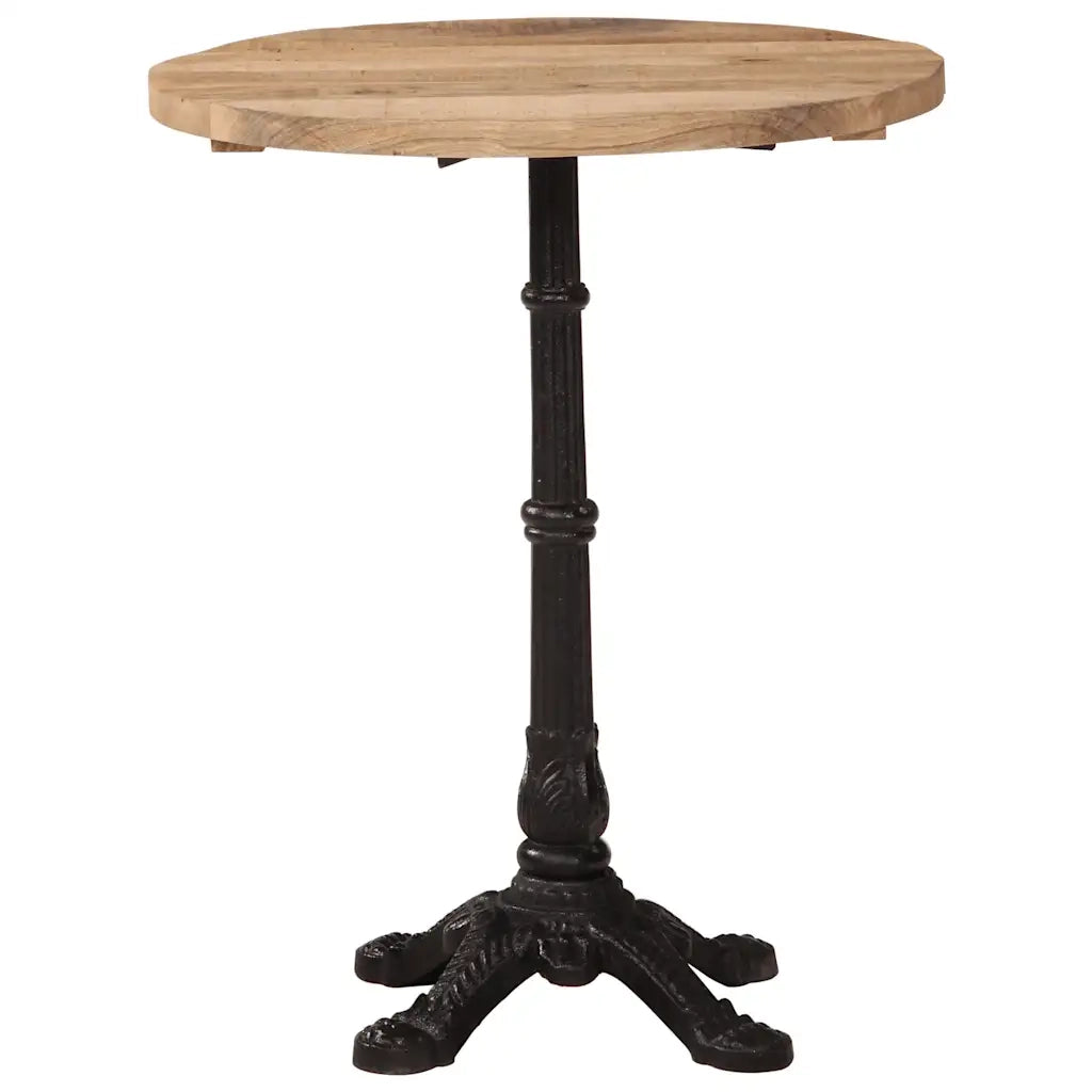 Tavolino da Bistrot Ø60x76 cm in Legno di Mango Grezzo 321087