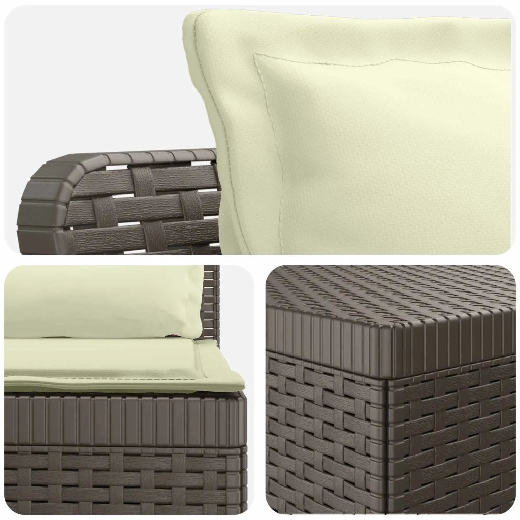 Divano da Giardino 5 Posti con Cuscini Stile Rattan PP 3443918