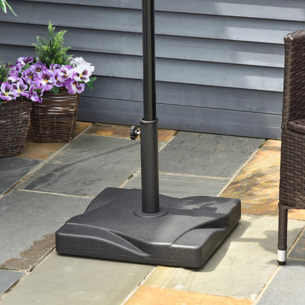 Base per Sombrilla 20 kg per ?32mm ?38mm ?48mm ¨C Minimal ¨C 41.5x41.5x33cm Nero