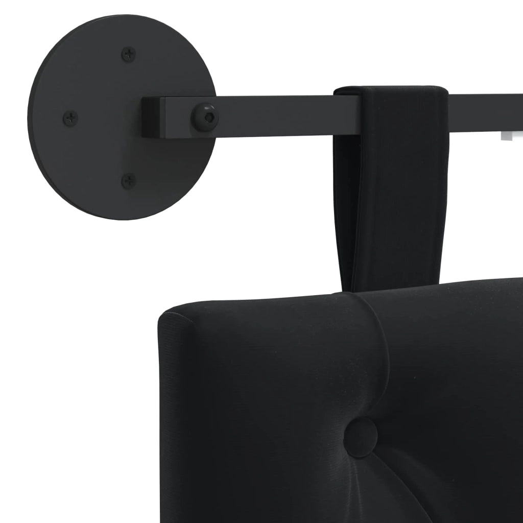 Testiera sospesa Con luce LED Nero Velluto 3424727