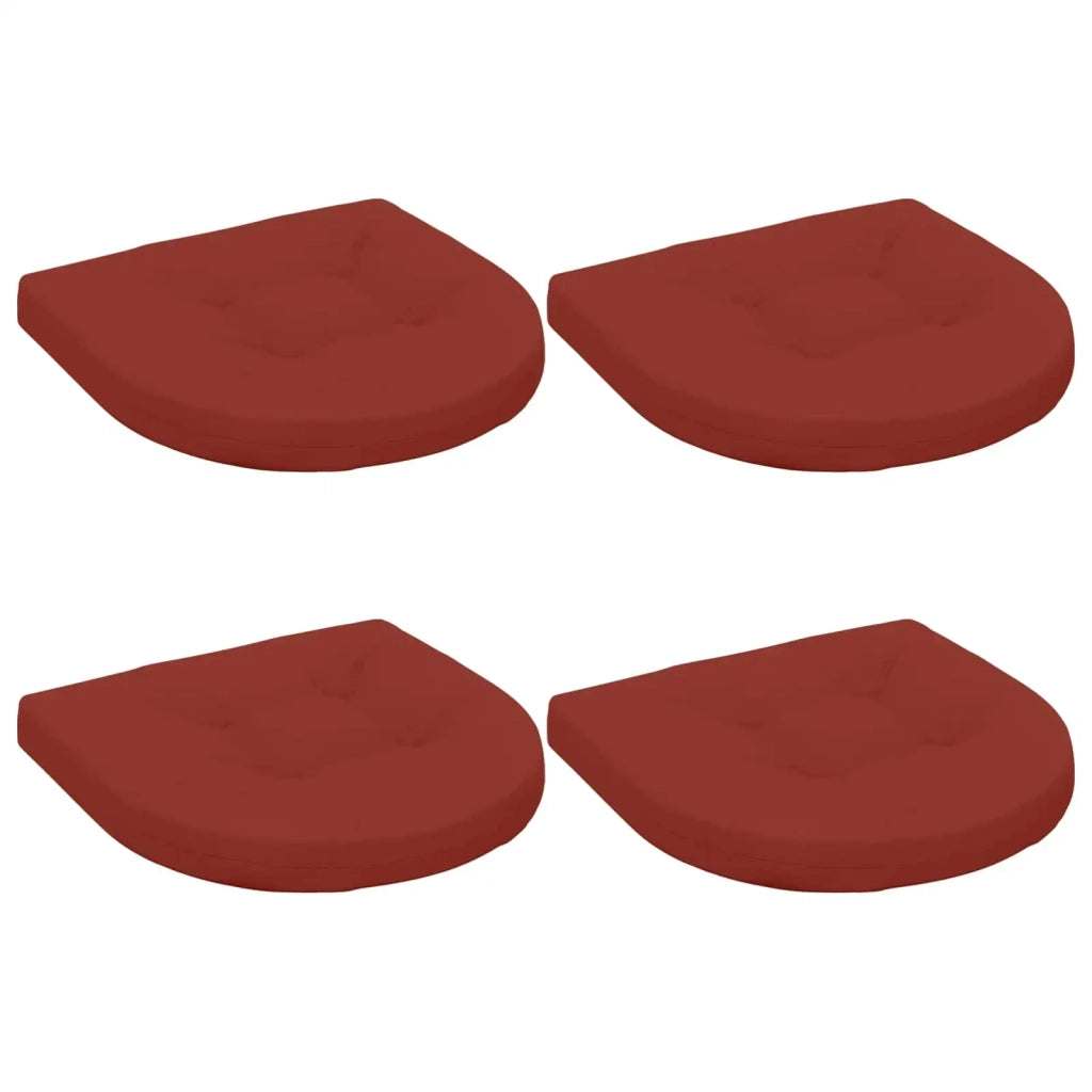 Cuscini per Sedia in 4 Pezzi 4 pz 100% Poliestere Rosso 945318
