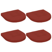 Cuscini per Sedia in 4 Pezzi 4 pz 100% Poliestere Rosso 945318