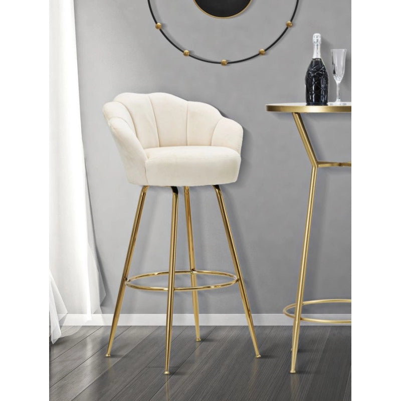 Sgabello Bar Vienna Crema cm 55x53x110