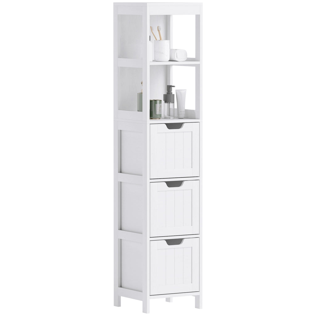 Mobile da Bagno con 2 Ripiani e 3 Cassetti ¨C Zephmum ¨C Bianco
