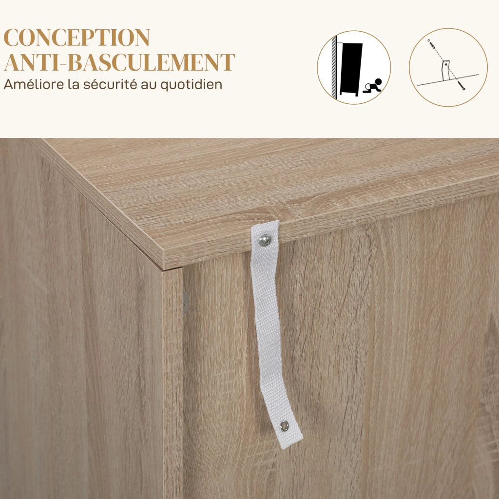 Armadio a due ante con ripiani regolabili ¨C Minimal ¨C Quercia 108x40x80