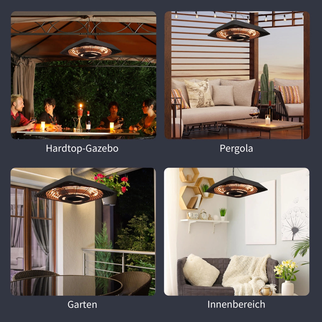 Riscaldatore a Infrarossi 2000W ¨C Minimal ¨C Nero