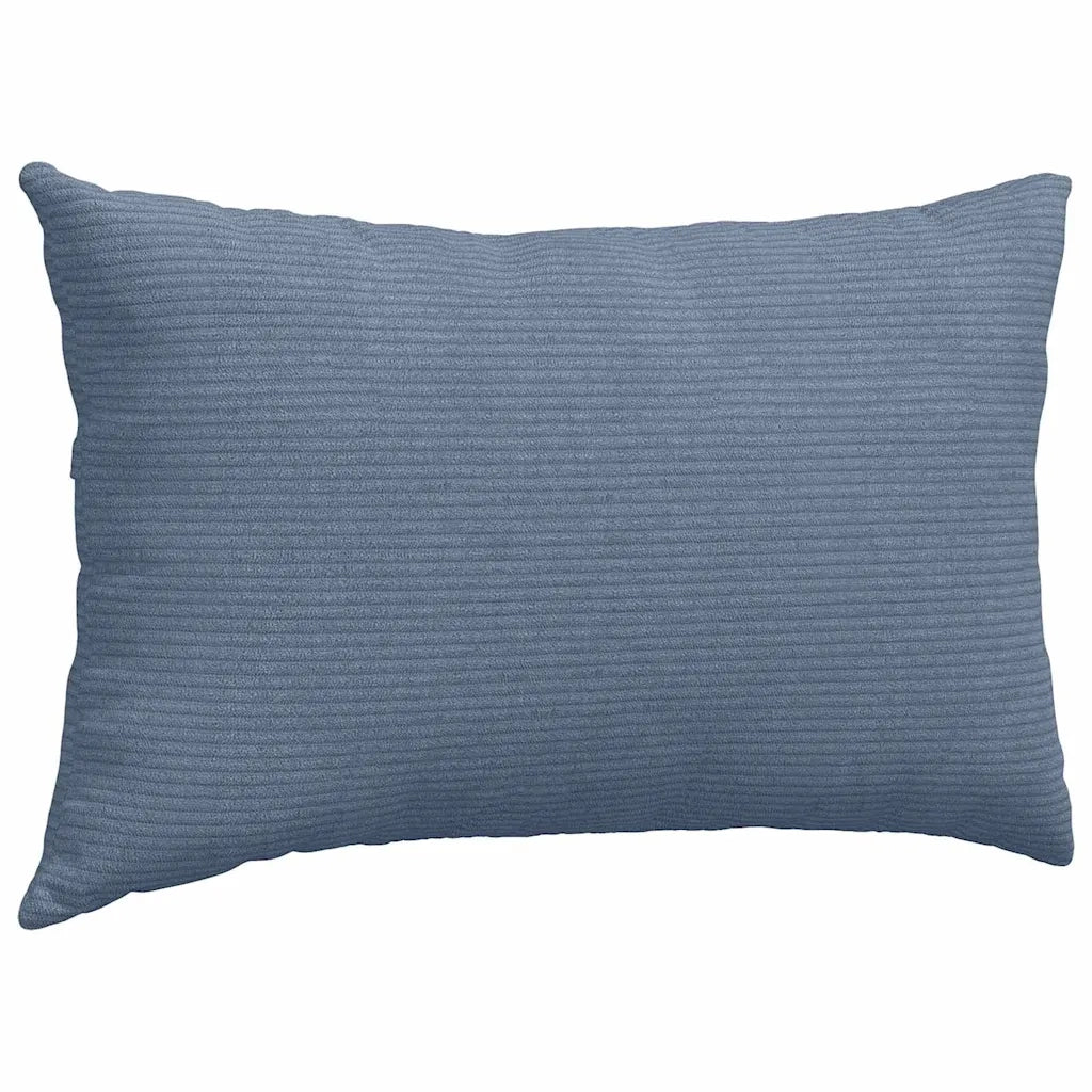 Cuscini da Divano 2 pz-Set di 2 Cuscini per Sofa Blu 50 x 30 cm Tessuto in Cords 580476