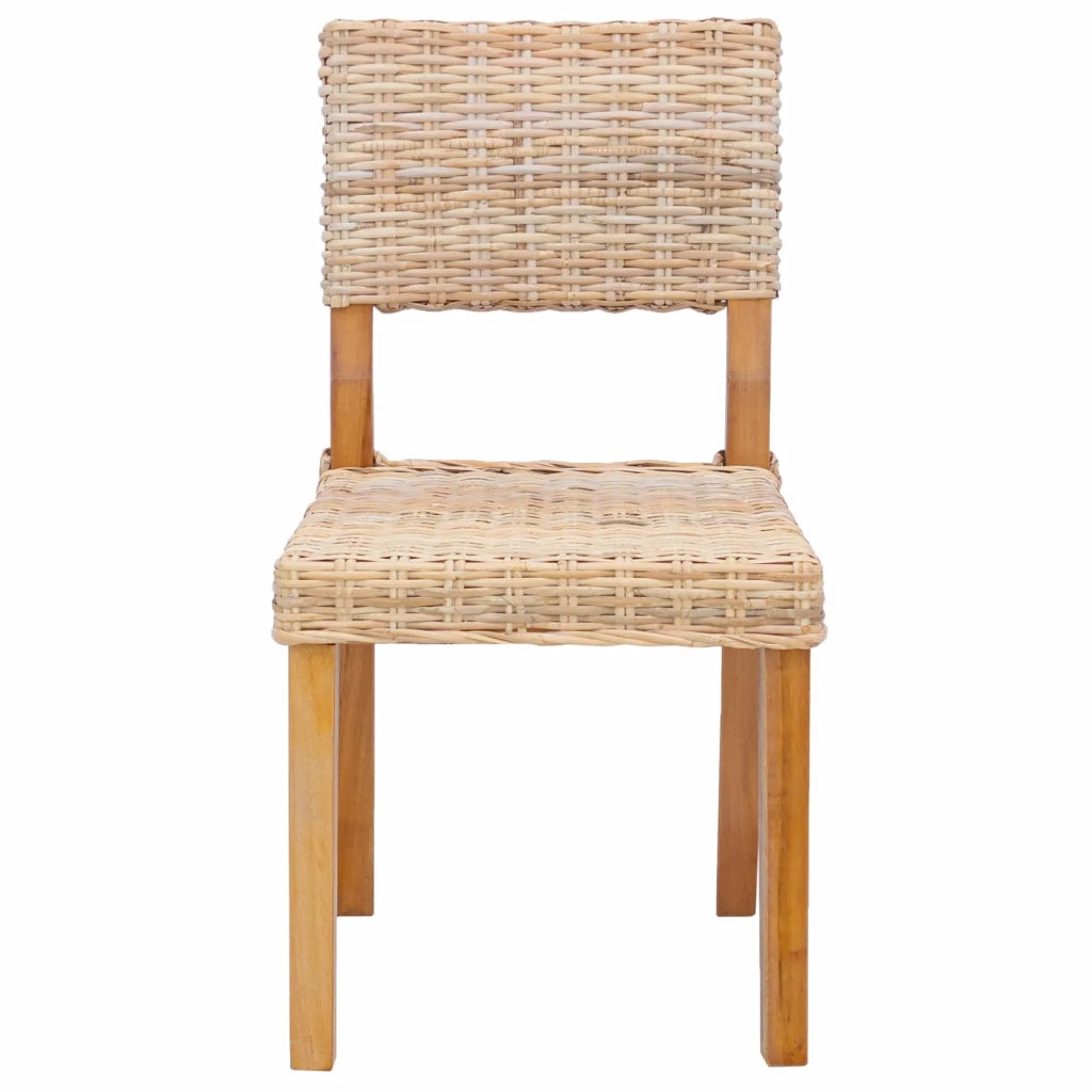 Sedia da pranzo 2 pcs Naturale 46 x 55 x 84 cm Rattan Kubu 42012426
