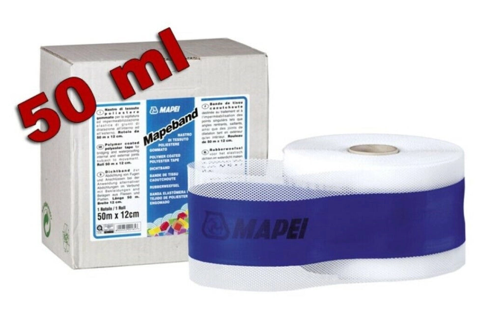 Nastro Per Impermeabilizzazioni Mapeband Rotolo Da 50 Metri Altezza 12Cm - Mapei