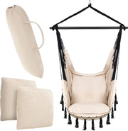 Sedia a sospensione per esterno, sedia a sospensione stabile e sicura, sedia a sospensione stile, per interni ed esterni, altalena per adulti e bambini, decorazione da camera boho confortevole, carico massimo 200 kg