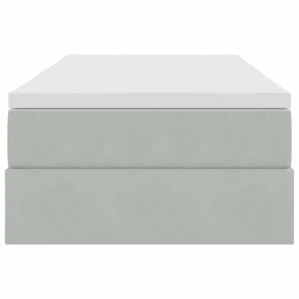 Letto con contenitore e materasso Grigio chiaro 90 x 200 cm 3370275