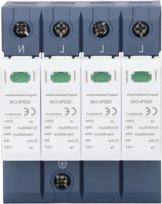 Dispositivo di protezione contro sovraccarichi 4P per installazioni elettriche 275V AC - protezione contro sovraccarichi rimovibile - protezione contro sovracorrenti - dispositivo di protezione contro sovracorrenti 4P.