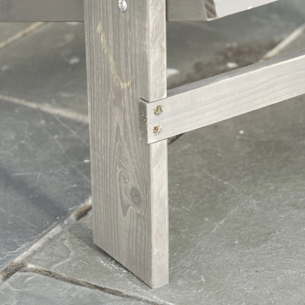 Poltrona Adirondack da Giardino ¨C Xylo ¨C Legno Massello Abete Grigio Effetto Invecchiato 78x89x88cm