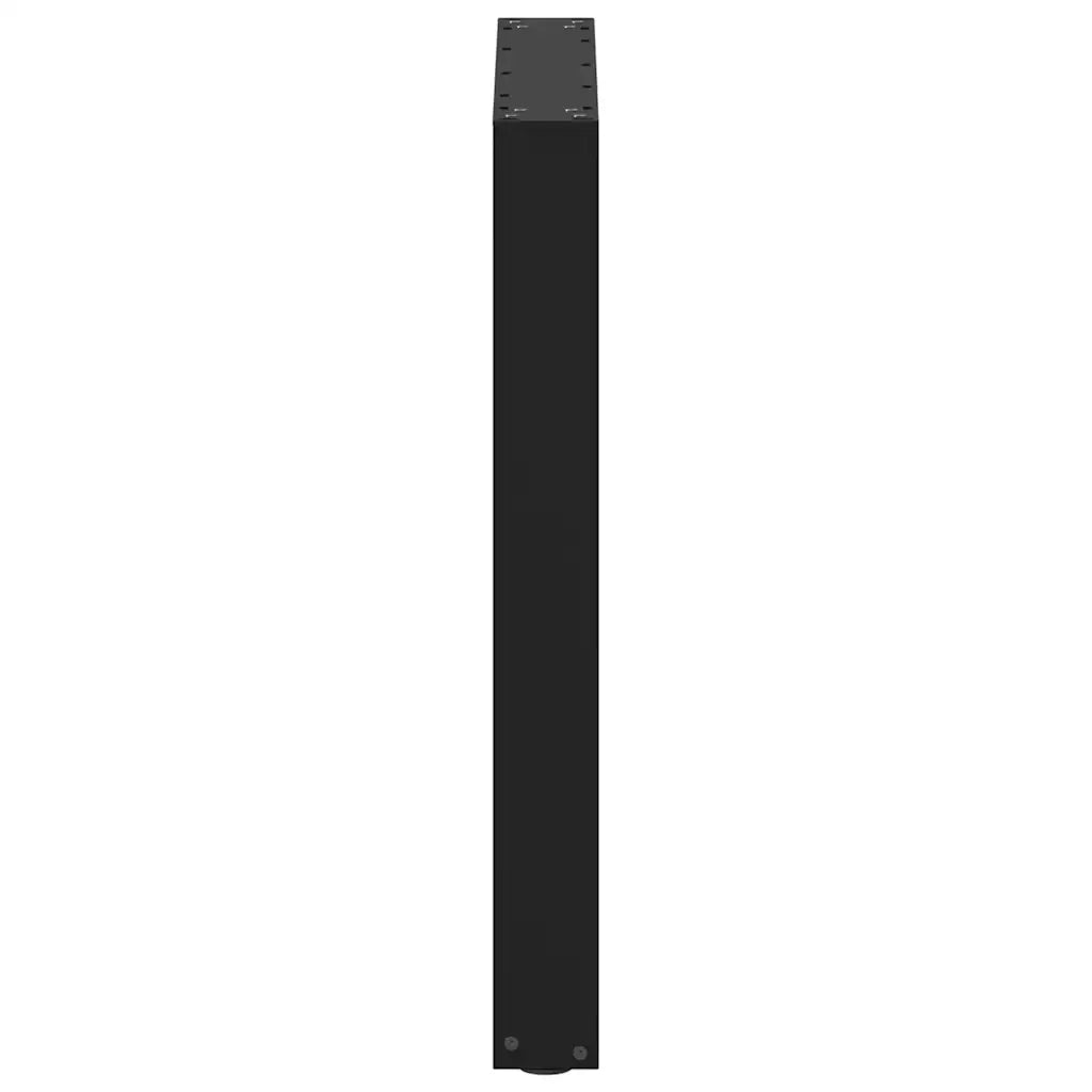 Gambe per tavolo da pranzo a forma di U 2 pz nere 70x(72-73) cm in acciaio 4013184
