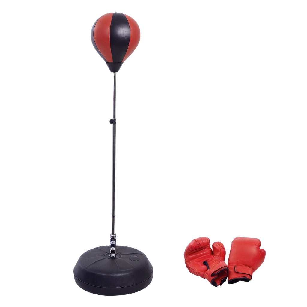 Sacco da boxe regolabile in altezza ¨C Minimal ¨C rosso e nero 126-144 cm