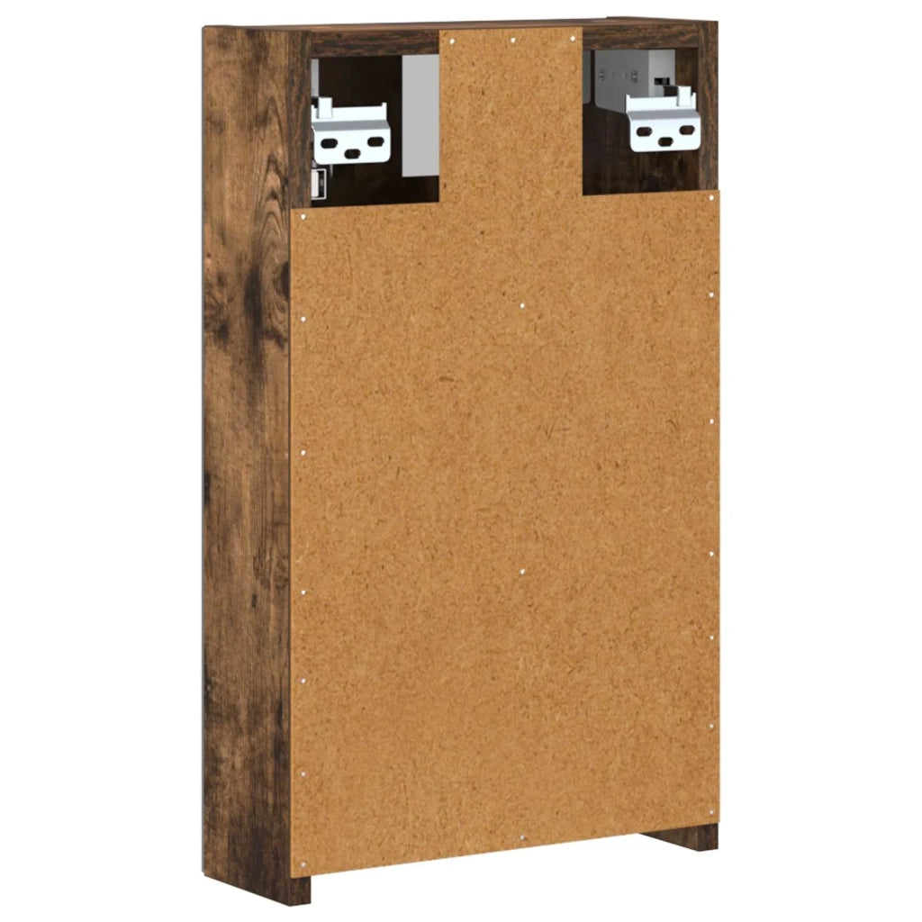 Mobiletto per specchio da Bagno | Armadio da bagno Rovere fum¨¦ 30 x 10,5 x 50 cm