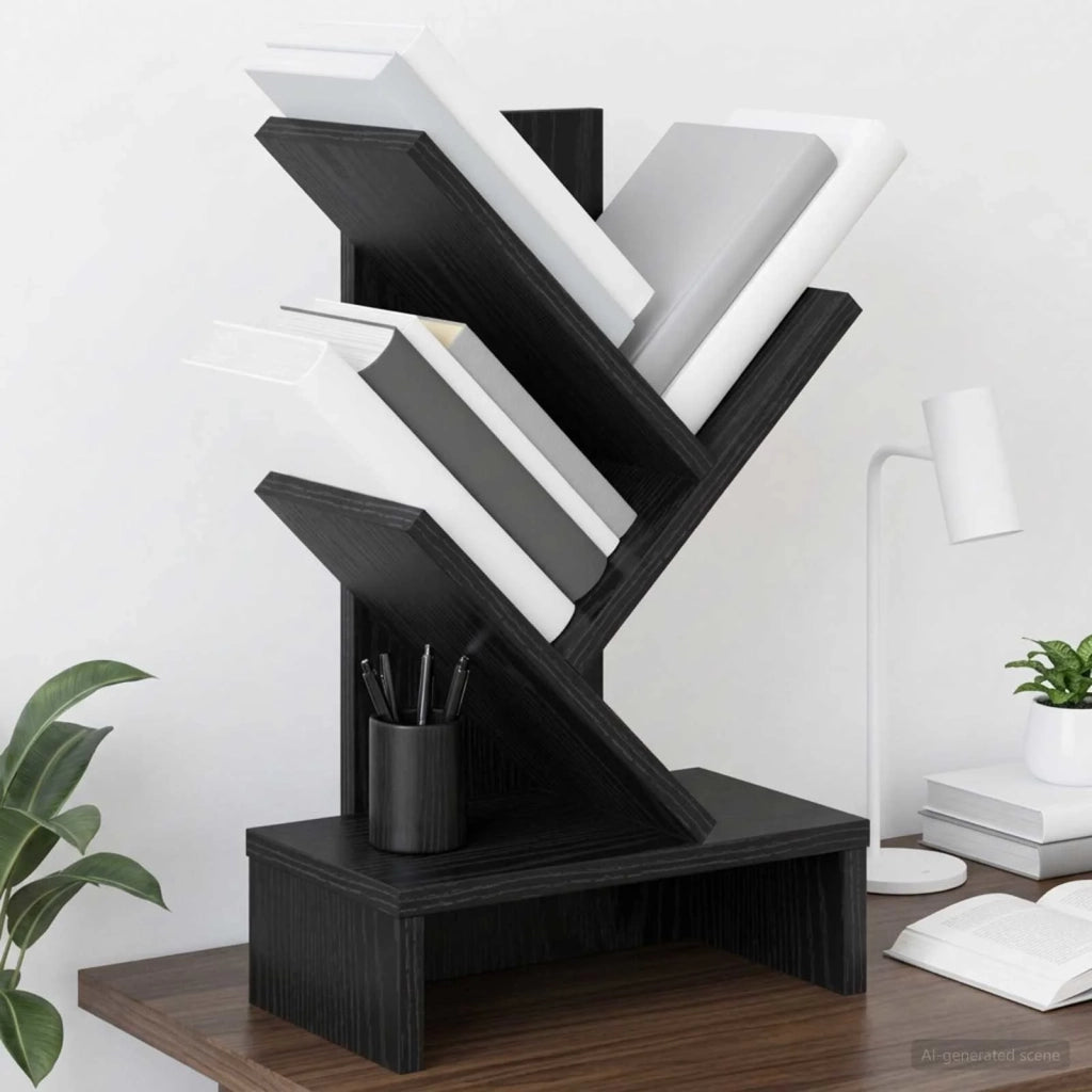 Scaffale per Libri a Forma di Albero 3 Strati 30 x 18 x 48 cm 8012357