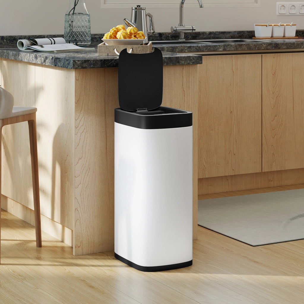 Bidone Cucina Automatico 50L ¨C zephmum ¨C Crema 26.5x35.5x68cm