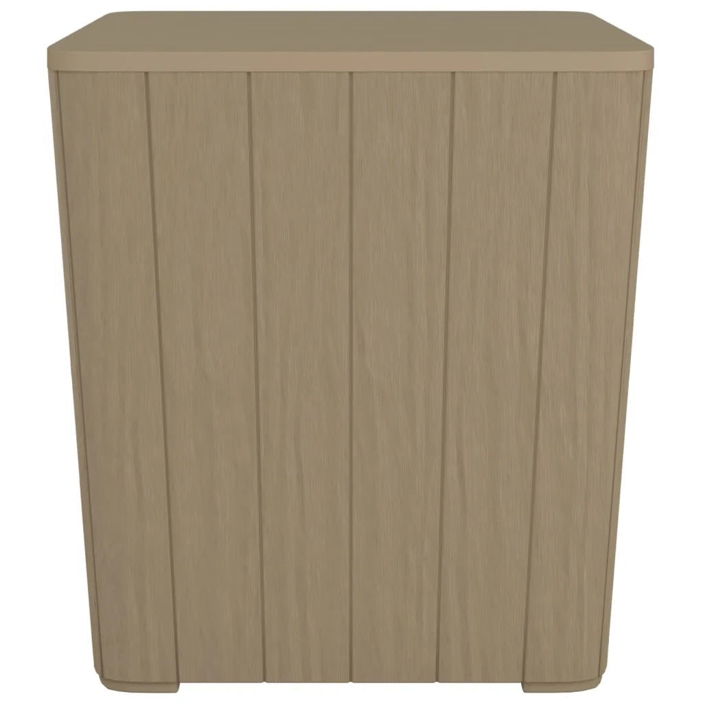 Tavolo da Giardino | Tavolino da esterno con Coperchio Polipropilene Marrone Chiaro