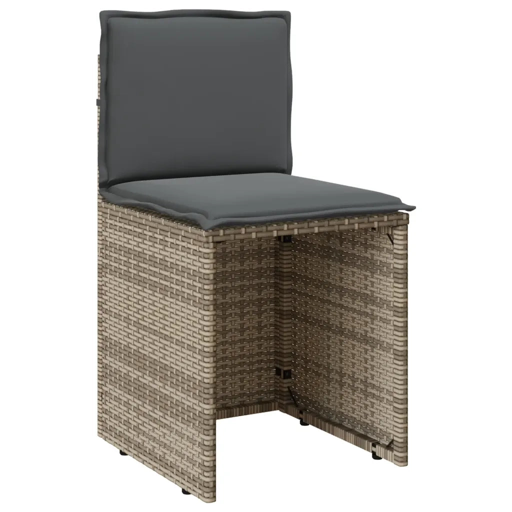 Set da Bistrò 3 pz con Cuscini Grigio in Polyrattan 4003876