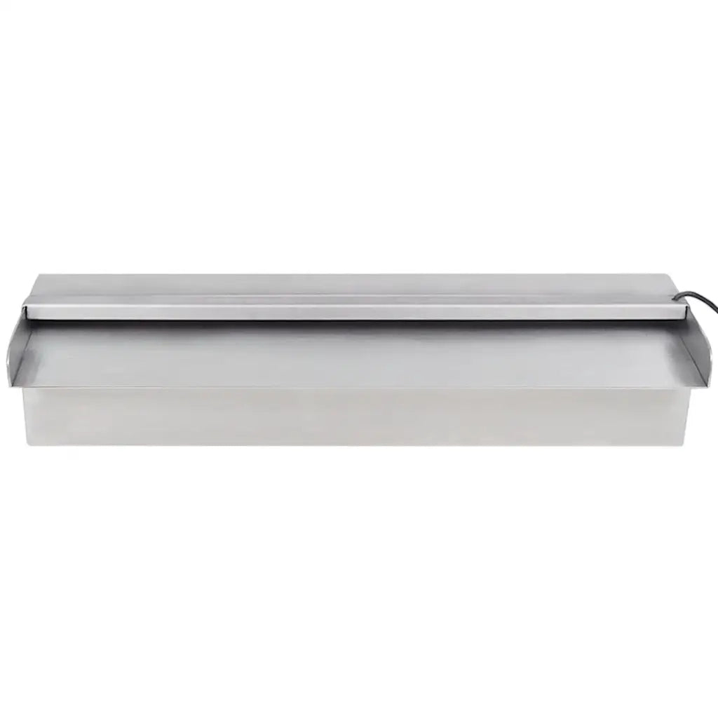 Cascata per Laghetto Rettangolare con LED in Acciaio Inox 45 cm 41672