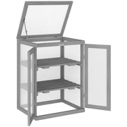 Serra da giardino ¨C Xylo ¨C legno e policarbonato trasparente 58x44x78 cm