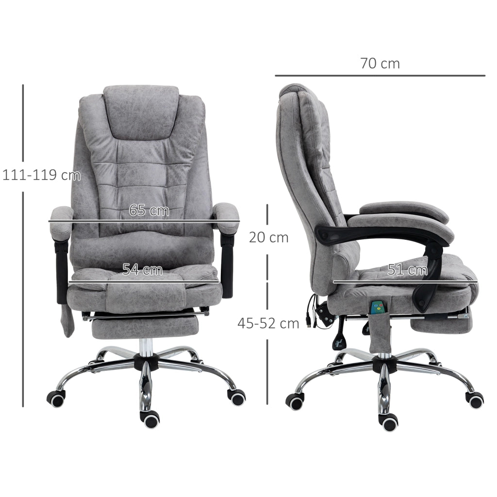 Poltrona massaggiante riscaldante regolabile in altezza ¨C Minimal ¨C Grigio