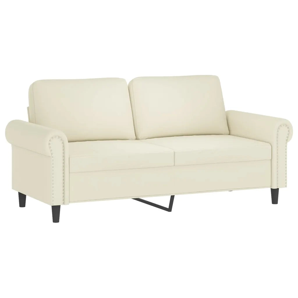 Set di Divani 3 pz con Cuscini Crema in Velluto 3202228
