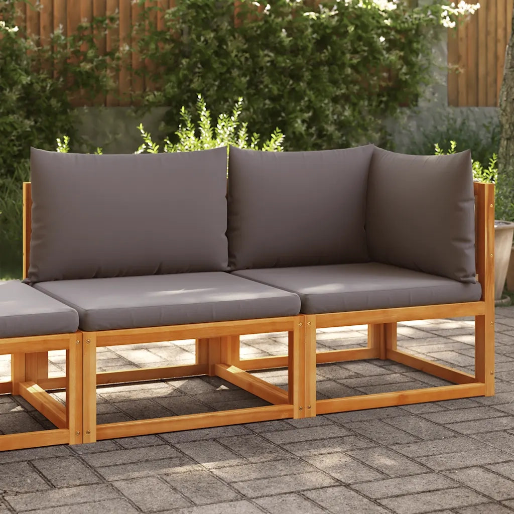 Divano da giardino con cuscini 2 posti in legno di acacia e corda 4008163