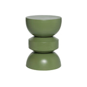 Tavolino, lato divano, comodino metallo, verde