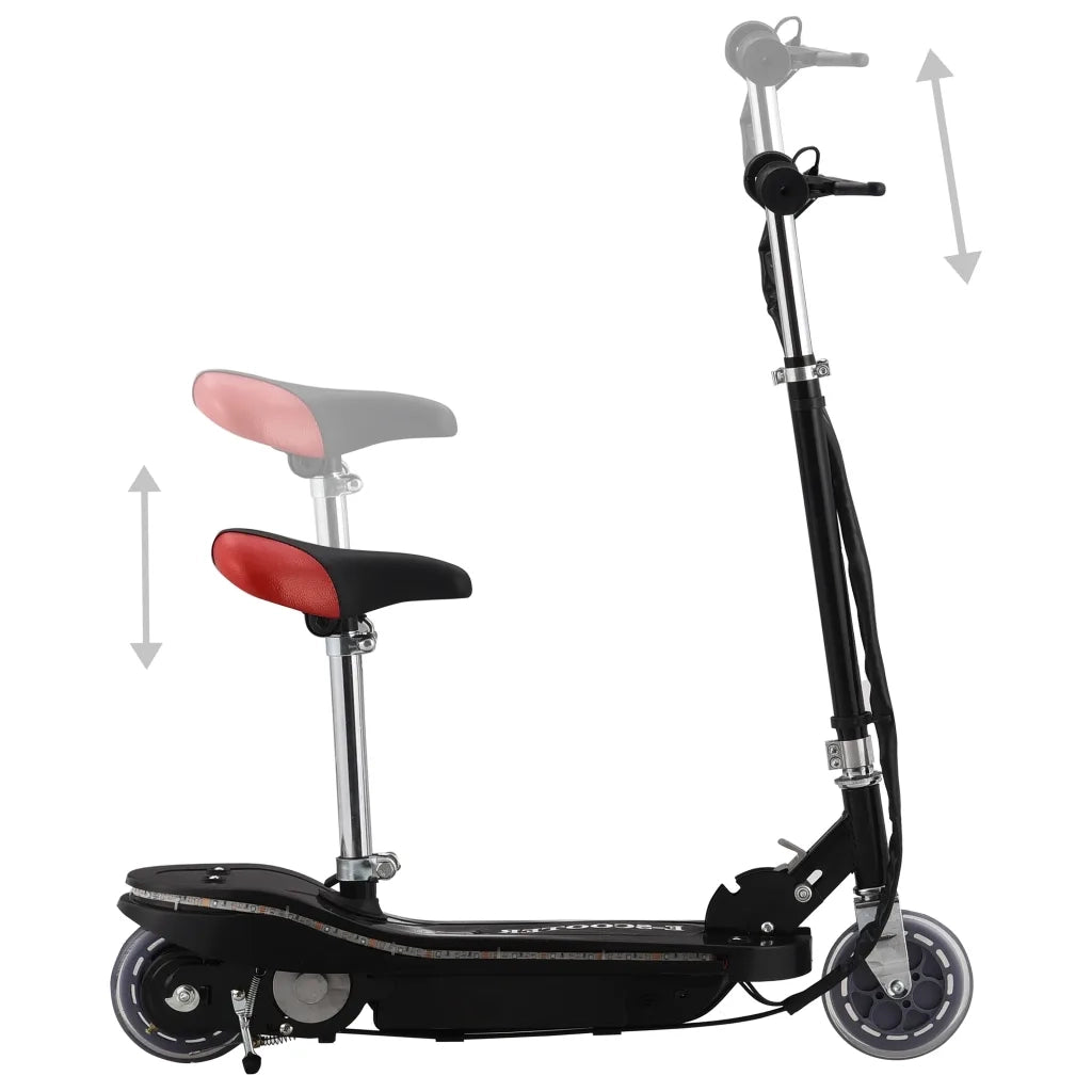 Monopattino con Sella e LED 120 W Nero 91962