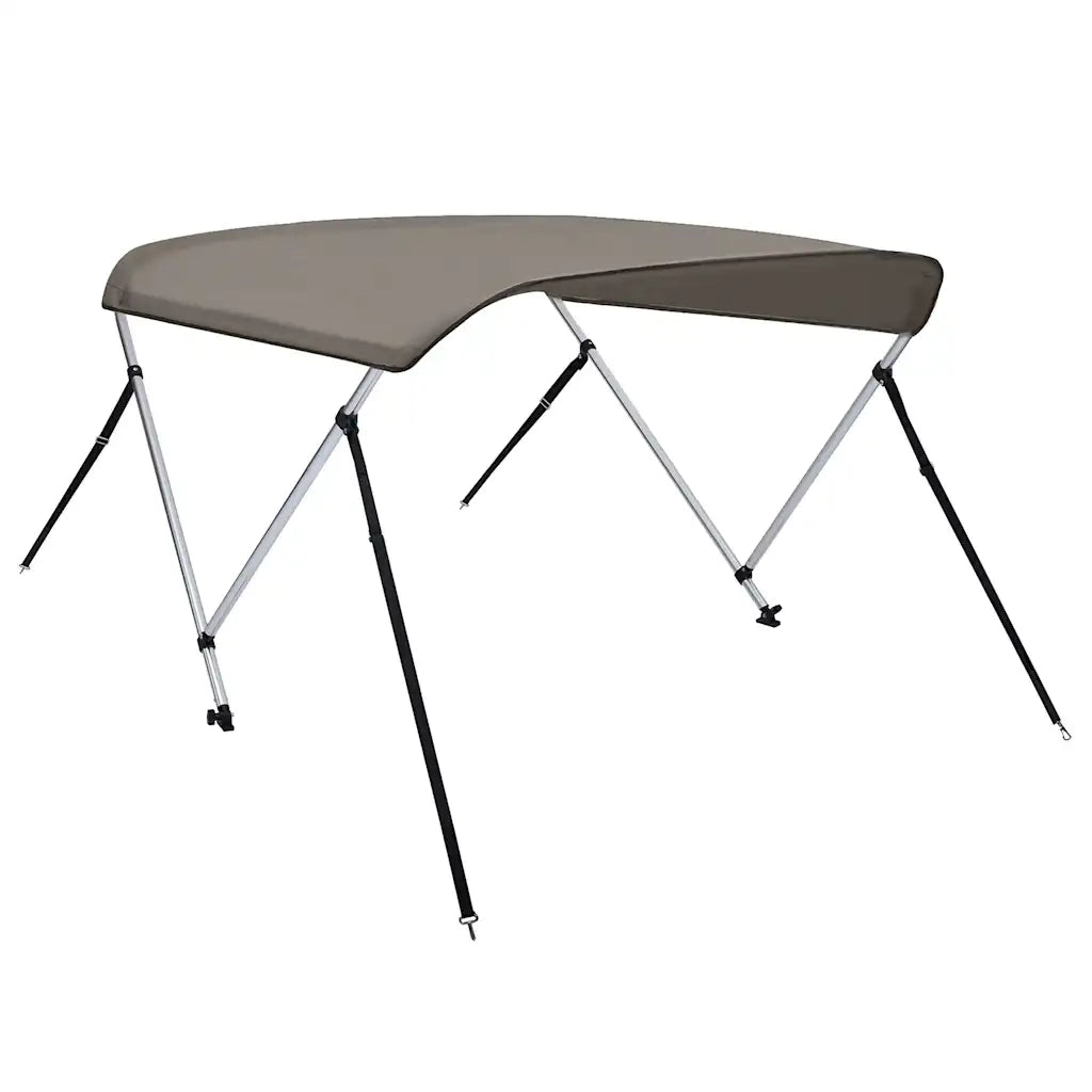 Bimini di Prua con Tendalino 2 Archi Grigio 150x120x110 cm 94792