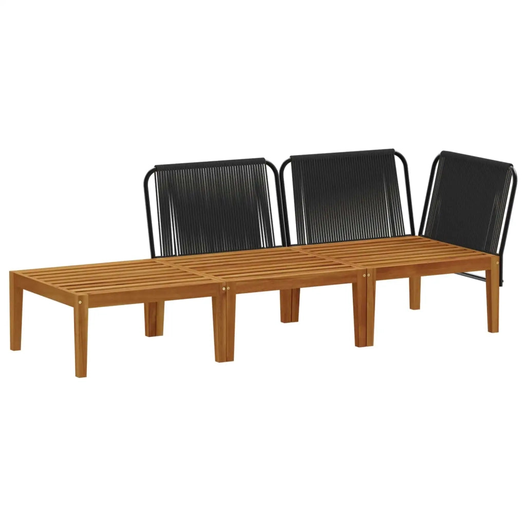 3 pcs Legno massiccio di acacia e corda Naturale 3407731