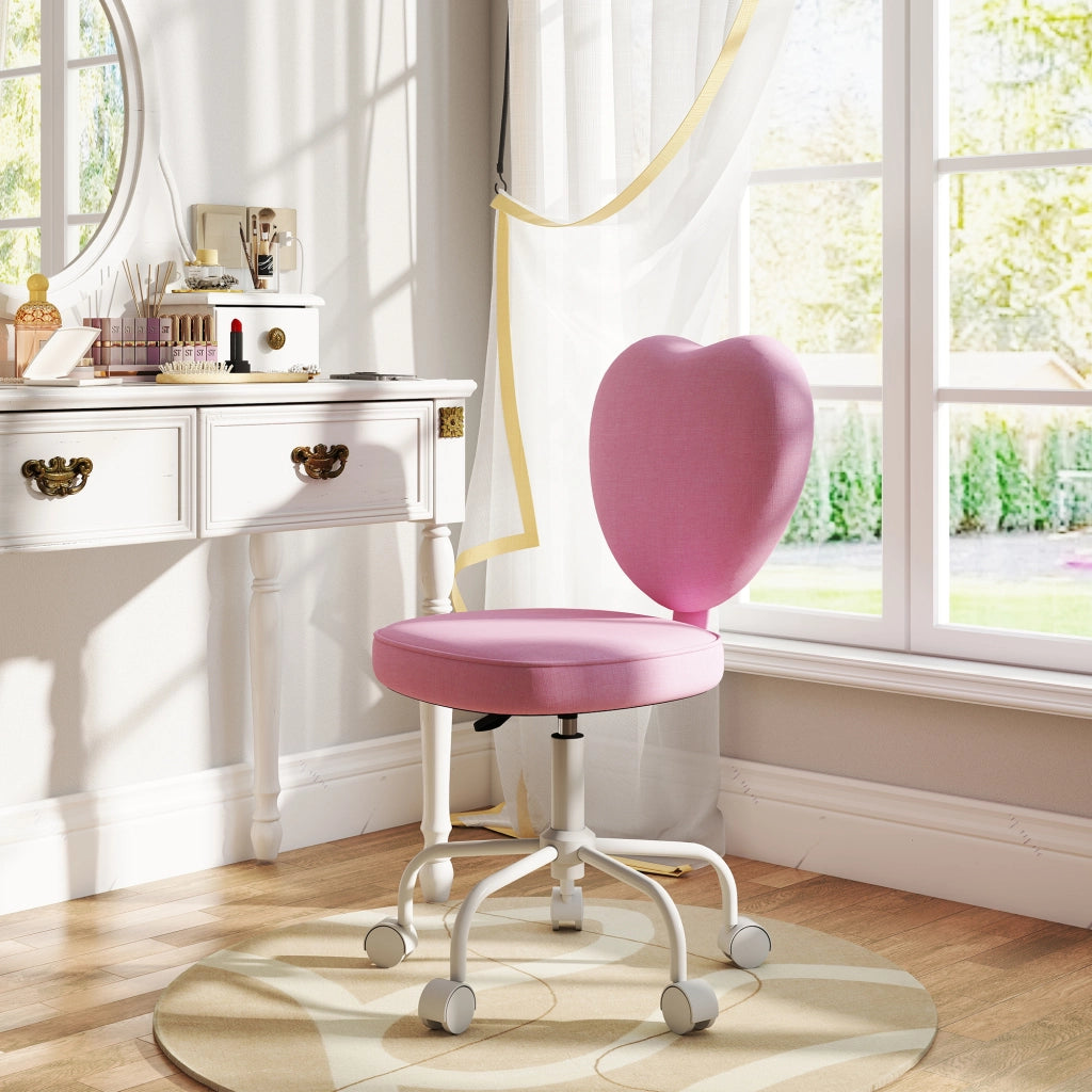 Sedia girevole ¨C Minimal ¨C rosa, 42x50x79-89 cm